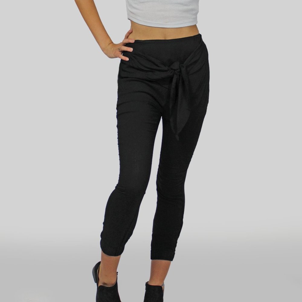 Front-tie Jogger Pants